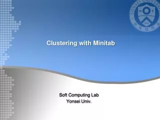 clustering with m initab