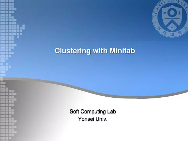 clustering with m initab