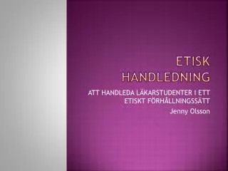 etisk handledning