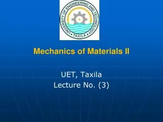 Mechanics of Materials II