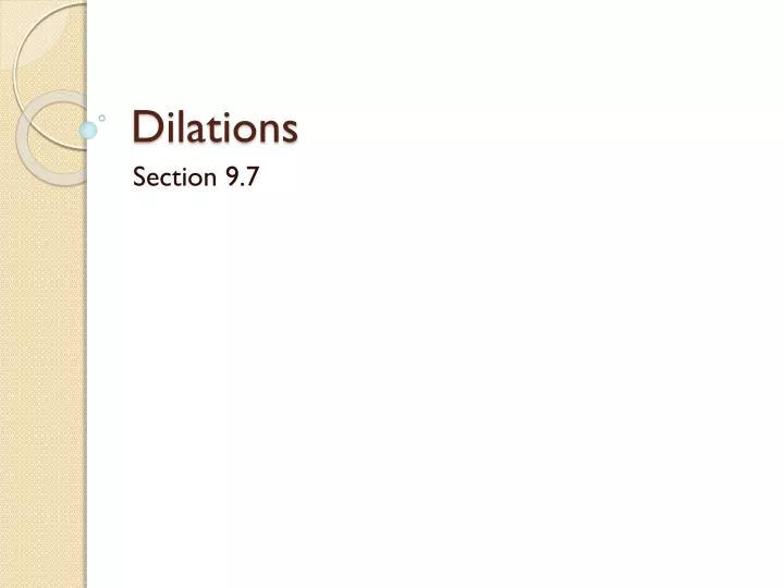 dilations