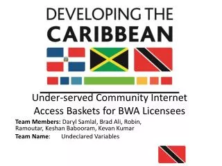 Under-served Community Internet Access Baskets for BWA Licensees