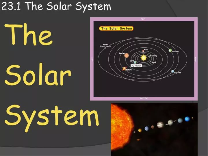 23 1 the solar system