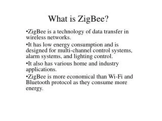 What is ZigBee ?