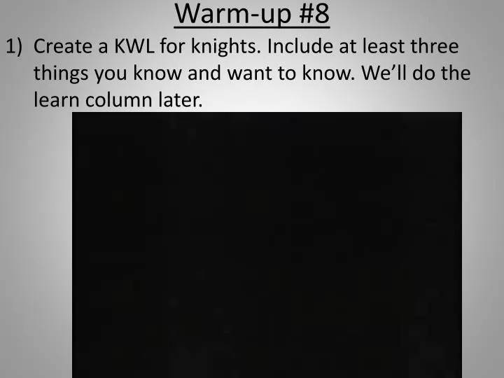 warm up 8