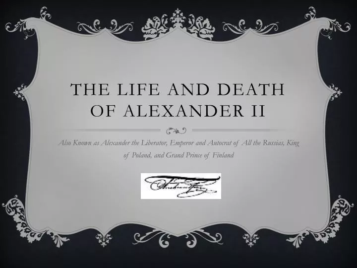 the life and death of alexander ii