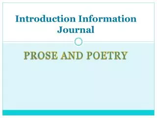 Introduction Information Journal