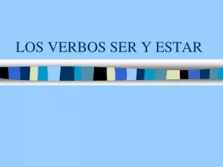 los verbos ser y estar