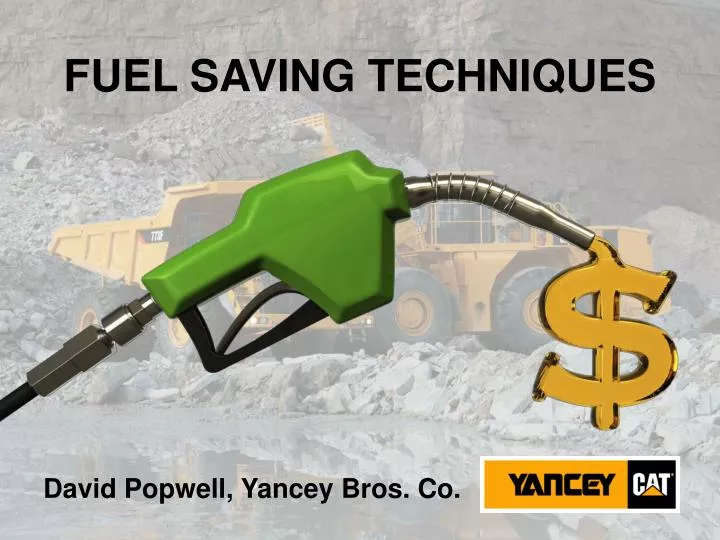 fuel saving techniques