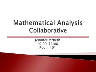 Mathematical Analysis Collaborative