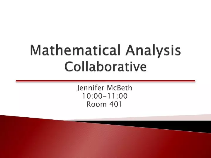 mathematical analysis collaborative