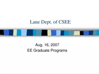 Lane Dept. of CSEE