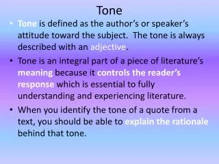 Tone