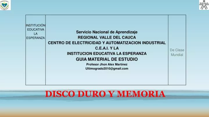 disco duro y memoria