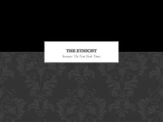 the ethicist