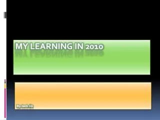 My learning in 2010