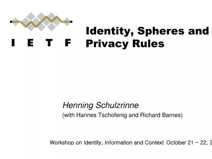 identity spheres and privacy rules