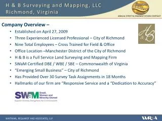 H &amp; B Surveying and Mapping, LLC Richmond, Virginia