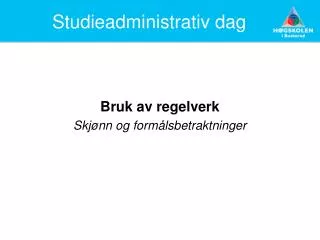 studieadministrativ dag