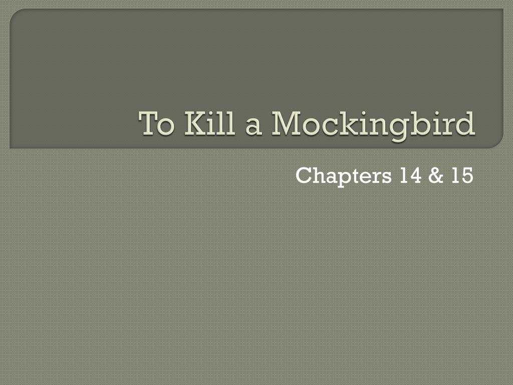 PPT - To Kill a Mockingbird PowerPoint Presentation, free download - ID ...