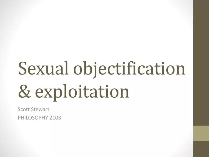 sexual objectification exploitation