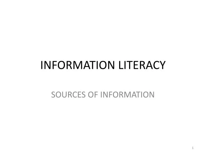 information literacy