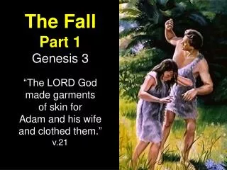 The Fall Part 1 Genesis 3