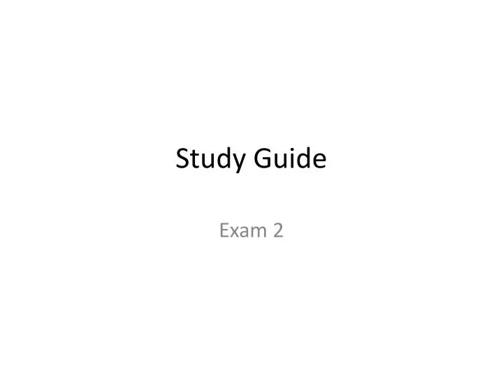 study guide