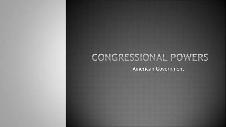 congressional powers