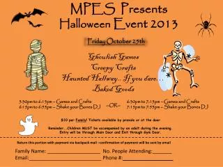 MPES Presents Halloween Event 2013