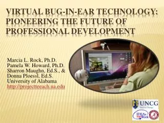 Virtual Bug-in-ear technology: pioneering the future of professional development