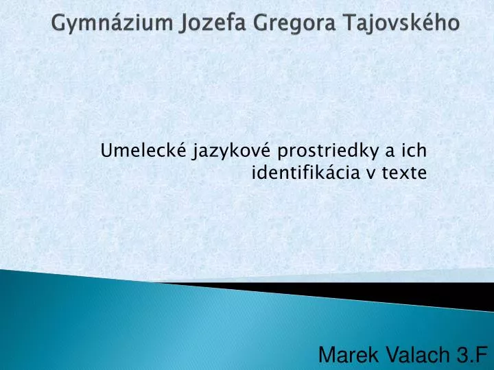 gymn zium jozefa gregora tajovsk ho