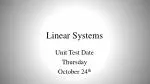 Linear Systems - slide 1