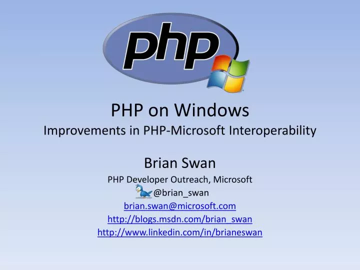 php on windows improvements in php microsoft interoperability