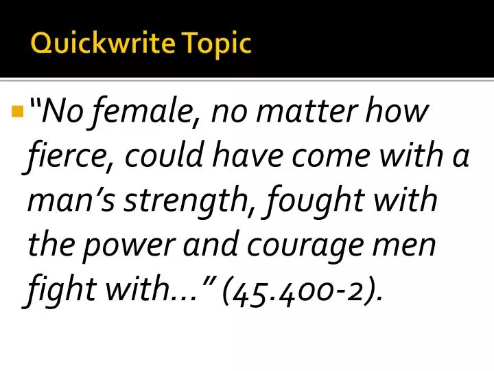 quickwrite topic