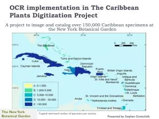 OCR implementation in The Caribbean Plants Digitization Project