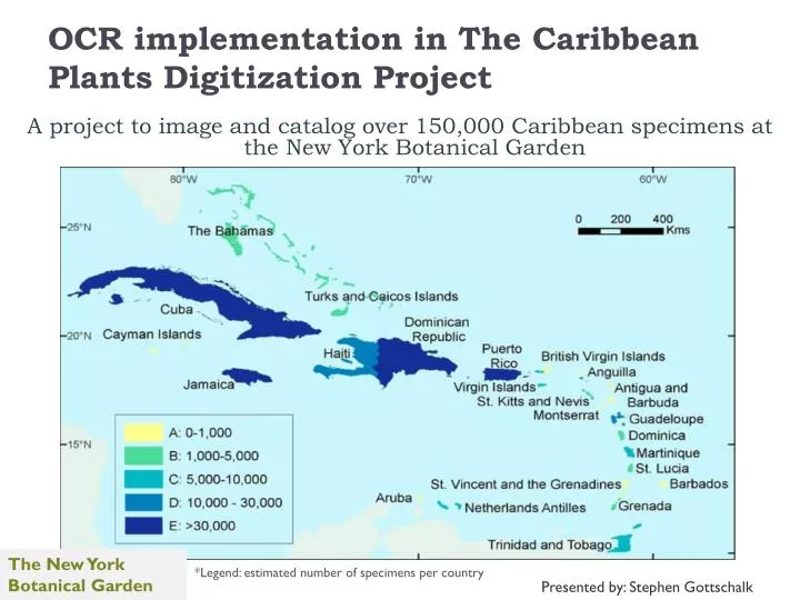 ocr implementation in the caribbean plants digitization project