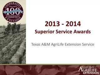 2013 - 2014 Superior Service Awards