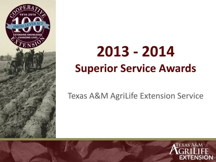 2013 2014 superior service awards