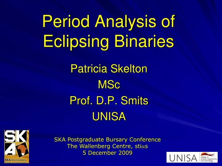 period analysis of eclipsing binaries