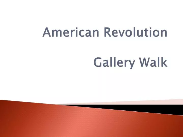 american revolution gallery walk