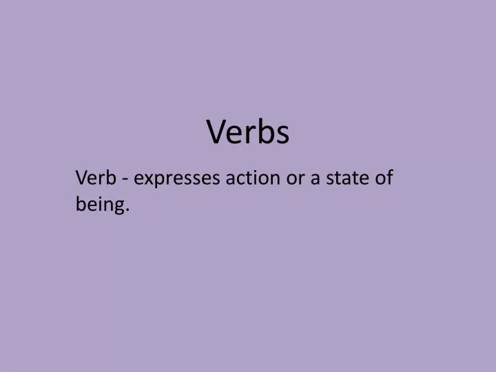 verbs