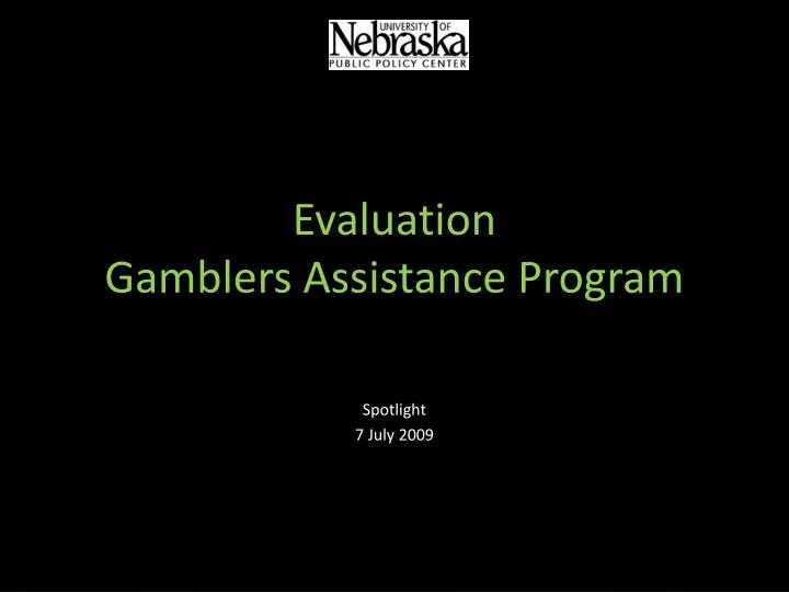 evaluation gamblers assistance program