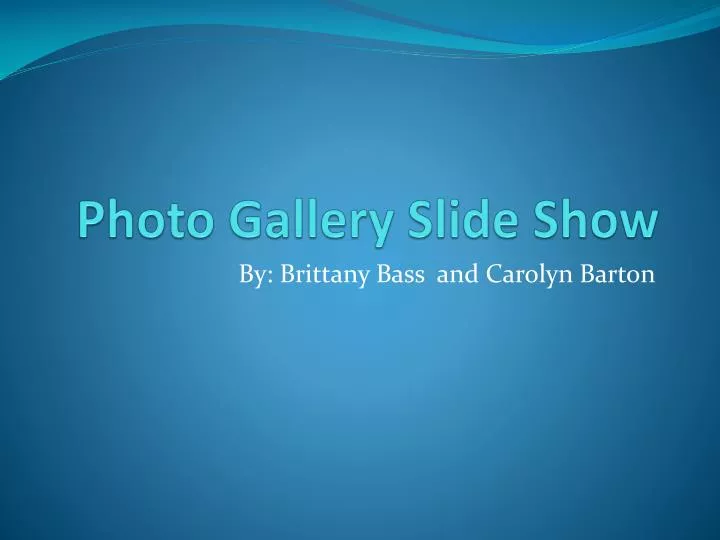 photo gallery slide show