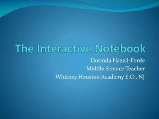 The Interactive Notebook