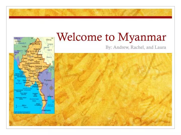 welcome to myanmar