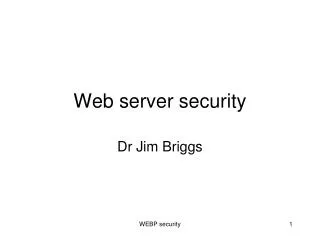 Web server security
