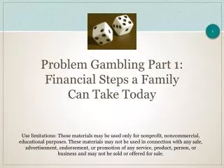 Problem Gambling Part 1: Financial Steps a Family Can Take Today