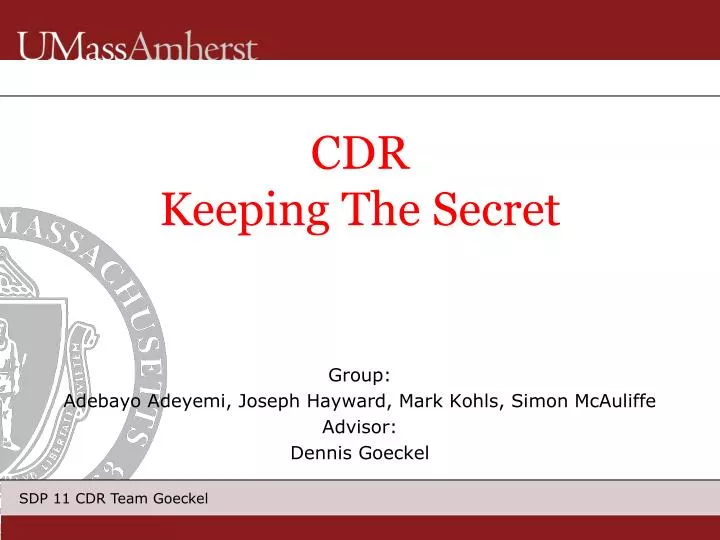cdr keeping the secret
