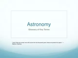 Astronomy